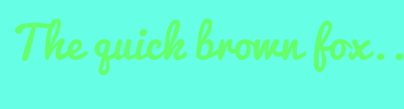 Image with Font Color 64FF69 and Background Color 66FFE6